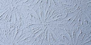 Modern curved drywall ceiling with recessed LED lighting in a commercial interior.